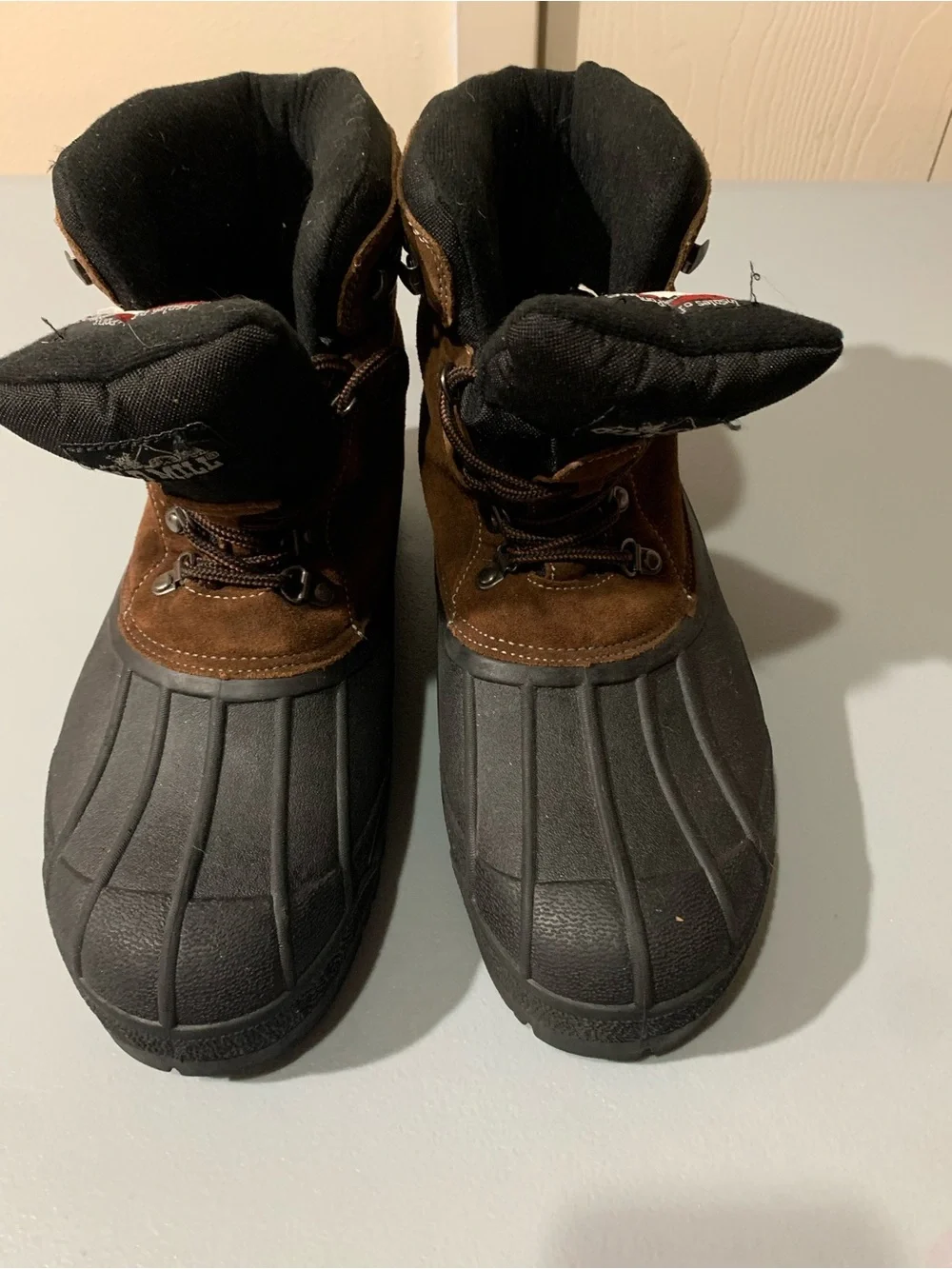 Men's Brown and Black Waterproof Winter Duck Boots